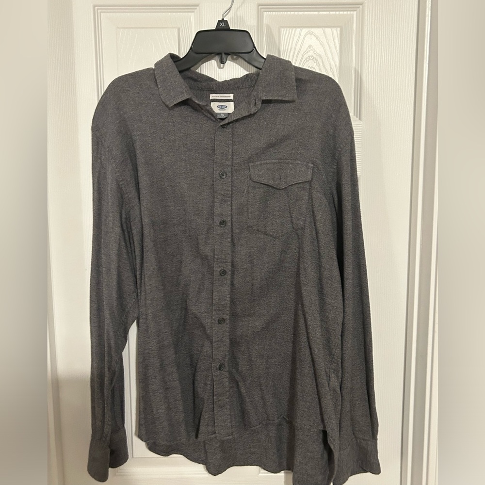 Old Navy Gray Button Down Long Sleeve XL